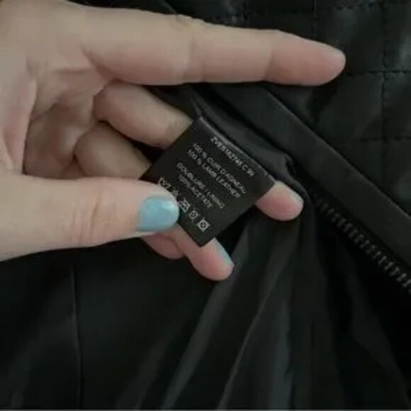 Classic Black Quilted Short Leather Jacket Moto Buttery Lambskin Leather Coat - Picture 6 of 9